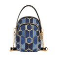 thumbnail image 1 of FORMRS Crossbody Bag for Women Quilted Travel Shoulder Cell Phone Purse with Chain Strap Handbag, Blue Hexagon Pattern, 1 of 7