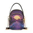 thumbnail image 1 of FORMRS Crossbody Bag for Women Quilted Travel Shoulder Cell Phone Purse with Chain Strap Handbag, Blue Neon Road, 1 of 7