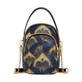 thumbnail image 1 of FORMRS Crossbody Bag for Women Quilted Travel Shoulder Cell Phone Purse with Chain Strap Handbag, Blue Peacock Feathers Pattern, 1 of 7