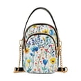 thumbnail image 1 of FORMRS Crossbody Bag for Women Quilted Travel Shoulder Cell Phone Purse with Chain Strap Handbag, Blue Wildflower Pattern, 1 of 7