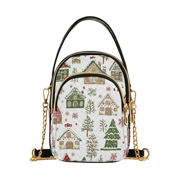 FORMRS Crossbody Bag for Women Shoulder Cell Phone Purse with Zipper, Brown Christmas House