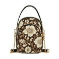 thumbnail image 1 of FORMRS Crossbody Bag for Women Shoulder Cell Phone Purse with Zipper, Brown Floral, 1 of 7