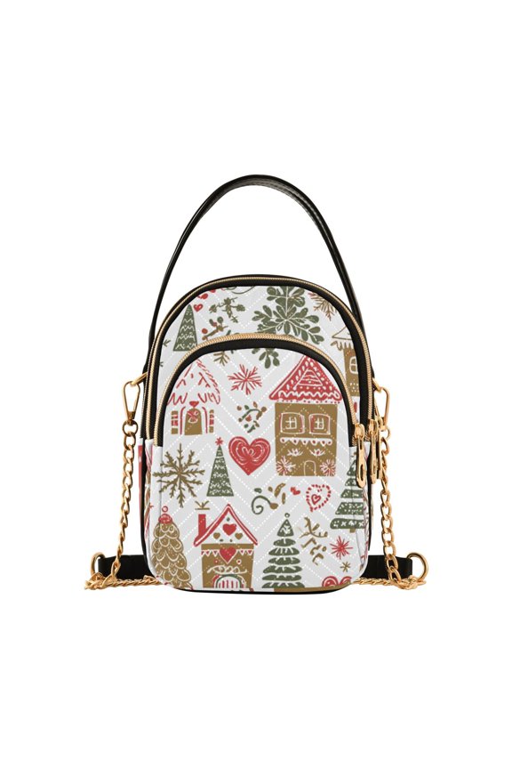 Crossbody Bag for Women Shoulder Cell Phone Purse with Zipper, Brown Nordic Christmas House