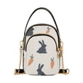 thumbnail image 1 of FORMRS Crossbody Bag for Women Quilted Travel Shoulder Cell Phone Purse with Chain Strap Handbag, Bunnies and Carrots, 1 of 7