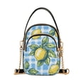 thumbnail image 1 of FORMRS Crossbody Bag for Women Quilted Travel Shoulder Cell Phone Purse with Chain Strap Handbag, Cartoon Plaid Lemon, 1 of 7