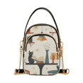 thumbnail image 1 of FORMRS Crossbody Bag for Women Quilted Travel Shoulder Cell Phone Purse with Chain Strap Handbag, Cats Reading Pattern, 1 of 7