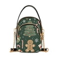 thumbnail image 1 of FORMRS Crossbody Bag for Women Quilted Travel Shoulder Cell Phone Purse with Chain Strap Handbag, Christmas Cartoon Gingerbread Pattern, 1 of 7