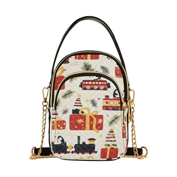 FORMRS Crossbody Bag for Women Shoulder Cell Phone Purse with Zipper, Christmas Gift Train