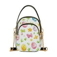 thumbnail image 1 of FORMRS Crossbody Bag for Women Quilted Travel Shoulder Cell Phone Purse with Chain Strap Handbag, Colorful Easter Eggs, 1 of 7