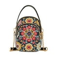 thumbnail image 1 of FORMRS Crossbody Bag for Women Quilted Travel Shoulder Cell Phone Purse with Chain Strap Handbag, Colorful Floral Pattern, 1 of 7
