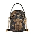 thumbnail image 1 of FORMRS Crossbody Bag for Women Quilted Travel Shoulder Cell Phone Purse with Chain Strap Handbag, Cows and Flowers, 1 of 7