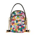 thumbnail image 1 of FORMRS Crossbody Bag for Women Shoulder Cell Phone Purse with Zipper, Dark Colorful Circles, 1 of 7