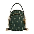 thumbnail image 1 of FORMRS Crossbody Bag for Women Quilted Travel Shoulder Cell Phone Purse with Chain Strap Handbag, Dark Green Plants, 1 of 7