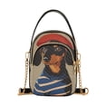 thumbnail image 1 of FORMRS Crossbody Bag for Women Quilted Travel Shoulder Cell Phone Purse with Chain Strap Handbag, Dog Artist, 1 of 7