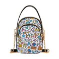 thumbnail image 1 of FORMRS Crossbody Bag for Women Quilted Travel Shoulder Cell Phone Purse with Chain Strap Handbag, Doodle Pattern, 1 of 7