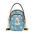 thumbnail image 1 of FORMRS Crossbody Bag for Women Quilted Travel Shoulder Cell Phone Purse with Chain Strap Handbag, Easter Bunny Pattern, 1 of 7