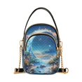 thumbnail image 1 of FORMRS Crossbody Bag for Women Quilted Travel Shoulder Cell Phone Purse with Chain Strap Handbag, Floral Moon, 1 of 7