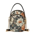 thumbnail image 1 of FORMRS Crossbody Bag for Women Quilted Travel Shoulder Cell Phone Purse with Chain Strap Handbag, Gray Floral Pattern, 1 of 7