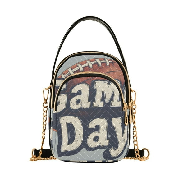 FORMRS Crossbody Bag for Women Shoulder Cell Phone Purse with Zipper, Gray Game Day