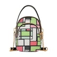 thumbnail image 1 of FORMRS Crossbody Bag for Women Quilted Travel Shoulder Cell Phone Purse with Chain Strap Handbag, Green Abstract Geometric, 1 of 7