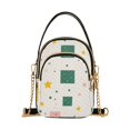 thumbnail image 1 of FORMRS Crossbody Bag for Women Quilted Travel Shoulder Cell Phone Purse with Chain Strap Handbag, Green Abstract Pattern, 1 of 7