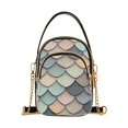 thumbnail image 1 of FORMRS Crossbody Bag for Women Quilted Travel Shoulder Cell Phone Purse with Chain Strap Handbag, Green Art Pattern, 1 of 7