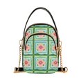 thumbnail image 1 of FORMRS Crossbody Bag for Women Quilted Travel Shoulder Cell Phone Purse with Chain Strap Handbag, Green Blossom Mosaic, 1 of 7