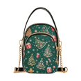 thumbnail image 1 of FORMRS Crossbody Bag for Women Quilted Travel Shoulder Cell Phone Purse with Chain Strap Handbag, Green Christmas Gingerbread, 1 of 7