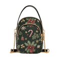 thumbnail image 1 of FORMRS Crossbody Bag for Women Quilted Travel Shoulder Cell Phone Purse with Chain Strap Handbag, Green Christmas Holly, 1 of 7