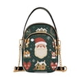 thumbnail image 1 of FORMRS Crossbody Bag for Women Quilted Travel Shoulder Cell Phone Purse with Chain Strap Handbag, Green Christmas, 1 of 7