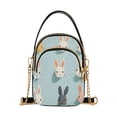 thumbnail image 1 of FORMRS Crossbody Bag for Women Quilted Travel Shoulder Cell Phone Purse with Chain Strap Handbag, Green Cute Rabbits, 1 of 7