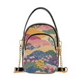 thumbnail image 1 of FORMRS Crossbody Bag for Women Quilted Travel Shoulder Cell Phone Purse with Chain Strap Handbag, Green Floral Wave, 1 of 7