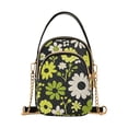 thumbnail image 1 of FORMRS Crossbody Bag for Women Quilted Travel Shoulder Cell Phone Purse with Chain Strap Handbag, Green Flower Pattern, 1 of 7