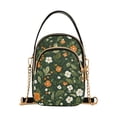 thumbnail image 1 of FORMRS Crossbody Bag for Women Quilted Travel Shoulder Cell Phone Purse with Chain Strap Handbag, Green Flowers Pattern, 1 of 7