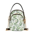 thumbnail image 1 of FORMRS Crossbody Bag for Women Quilted Travel Shoulder Cell Phone Purse with Chain Strap Handbag, Green Leafy Pattern, 1 of 7