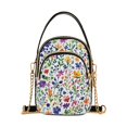 thumbnail image 1 of FORMRS Crossbody Bag for Women Quilted Travel Shoulder Cell Phone Purse with Chain Strap Handbag, Green Wildflower Pattern, 1 of 7