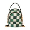 thumbnail image 1 of FORMRS Crossbody Bag for Women Quilted Travel Shoulder Cell Phone Purse with Chain Strap Handbag, Green and White Plaid Pattern, 1 of 7
