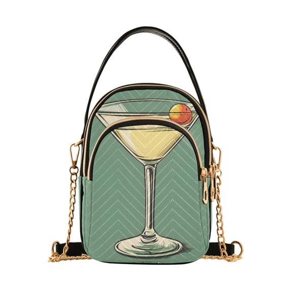 FORMRS Crossbody Bag for Women Quilted Travel Shoulder Cell Phone Purse with Chain Strap Handbag, Lemon Glass