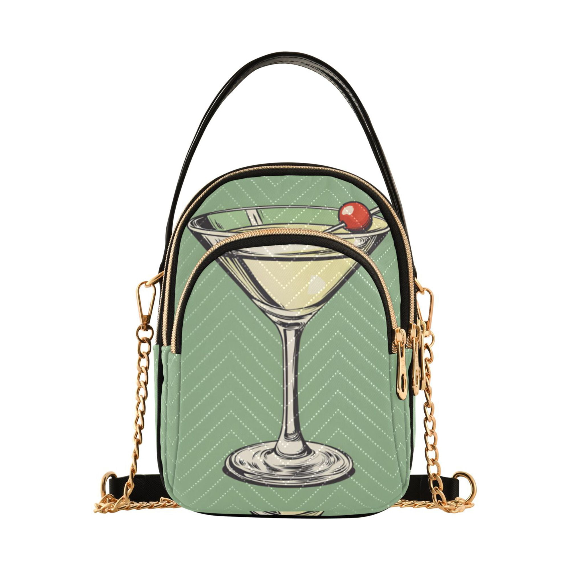 FORMRS Crossbody Bag for Women Quilted Travel Shoulder Cell Phone Purse with Chain Strap Handbag, Lemon Juice