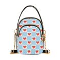thumbnail image 1 of FORMRS Crossbody Bag for Women Quilted Travel Shoulder Cell Phone Purse with Chain Strap Handbag, Light Blue Checkered Heart, 1 of 7