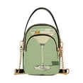 thumbnail image 1 of FORMRS Crossbody Bag for Women Quilted Travel Shoulder Cell Phone Purse with Chain Strap Handbag, Light Green Martini, 1 of 7