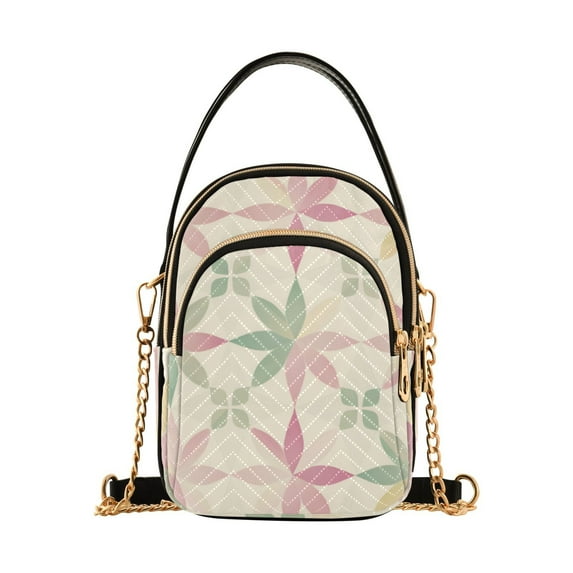 FORMRS Crossbody Bag for Women Shoulder Cell Phone Purse with Zipper, Light Pink Geometric