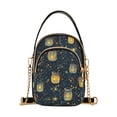 thumbnail image 1 of FORMRS Crossbody Bag for Women Quilted Travel Shoulder Cell Phone Purse with Chain Strap Handbag, Orange Fireflies Pattern, 1 of 7