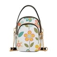 thumbnail image 1 of FORMRS Crossbody Bag for Women Quilted Travel Shoulder Cell Phone Purse with Chain Strap Handbag, Orange Retro Flower, 1 of 7