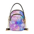 thumbnail image 1 of FORMRS Crossbody Bag for Women Quilted Travel Shoulder Cell Phone Purse with Chain Strap Handbag, Pastel Pink Marble Pattern, 1 of 7
