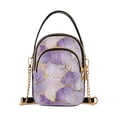 thumbnail image 1 of FORMRS Crossbody Bag for Women Quilted Travel Shoulder Cell Phone Purse with Chain Strap Handbag, Pastel Purple Marble Pattern, 1 of 7