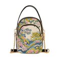 thumbnail image 1 of FORMRS Crossbody Bag for Women Quilted Travel Shoulder Cell Phone Purse with Chain Strap Handbag, Pink Floral Wave, 1 of 7