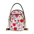 thumbnail image 1 of FORMRS Crossbody Bag for Women Quilted Travel Shoulder Cell Phone Purse with Chain Strap Handbag, Pink Floral, 1 of 7