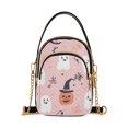 thumbnail image 1 of FORMRS Crossbody Bag for Women Quilted Travel Shoulder Cell Phone Purse with Chain Strap Handbag, Pink Halloween Ghosts, 1 of 7