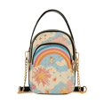 thumbnail image 1 of FORMRS Crossbody Bag for Women Quilted Travel Shoulder Cell Phone Purse with Chain Strap Handbag, Pink Retro Sun, 1 of 7